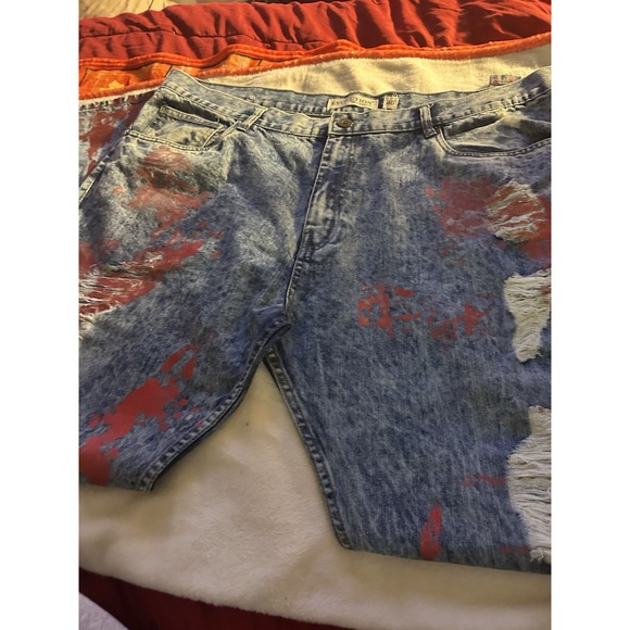 Red Paint Splatter Evolution In Design Size 46 Distressed‎ - Picture 5 of 8